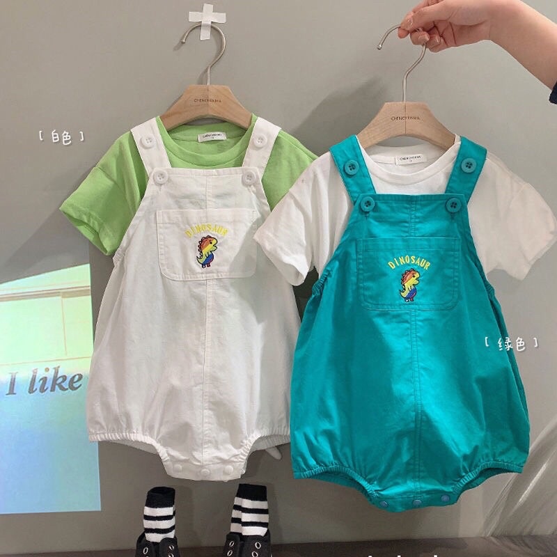 Bộ liền thân họa tiết khủng long đáng yêu CuTe Cho Bé Hàng Oder Qc,e có sẵn ạ