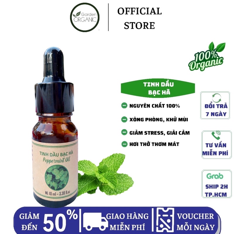 Tinh dầu bạc hà nguyên chất 100% 10ml | Bột Natural