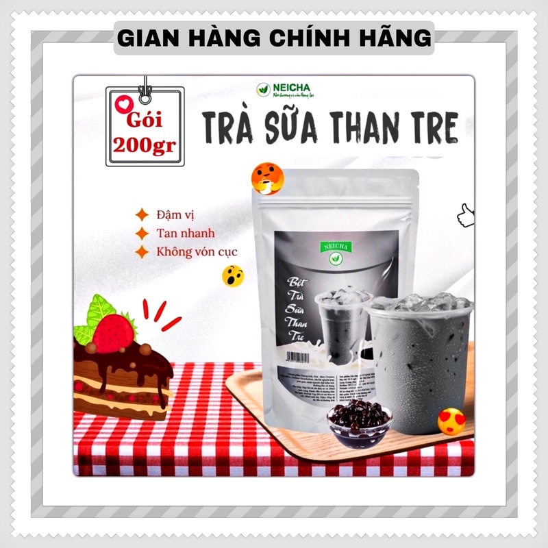 Trà Sữa Neicha Vị Than Tre/ Bột trà sữa PHA SẴN TIỆN LỢI, thơm ngon béo ngậy.