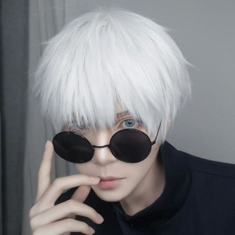Đặt trước | Tóc giả Wig cosplay Gojo Satoru trong anime Jujutsu kaisen
