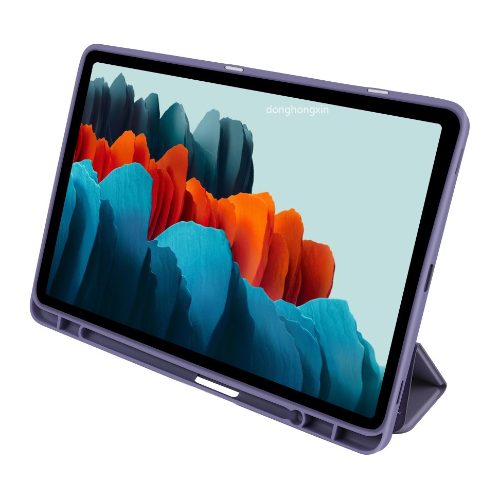 Ốp Máy Tính Bảng Có Khe Đựng Bút Cho Samsung Galaxy Tab S7 FE LTE 12.4&quot; S8 PLUS 12.4 2022 S7 S8 11&quot; SM-T970 SM-T730 T736