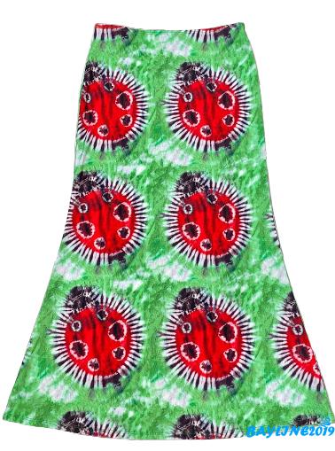 Chân Váy Chữ A Eo Cao In Họa Tiết Trái Tim Phong Cách Bohemian Dành Cho Nữ 2k