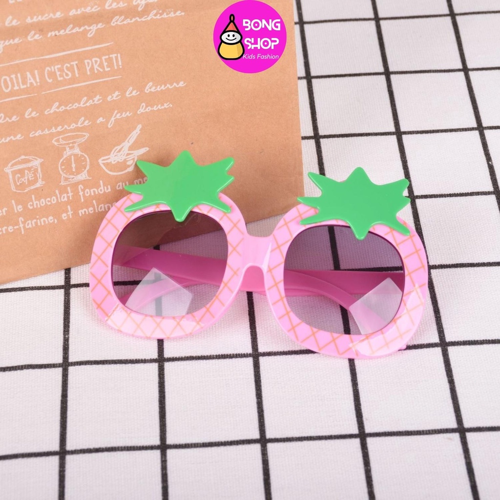 Kính trẻ em, Kính râm thiết kế hình HOA QUẢ xinh xắn dành cho bé Trai Bé Gái loại CAO CẤP