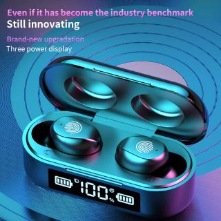 [✅COD] F9-6 Tws Wireless Earphone Bluetooth V5.0 Stereo Sport Gaming Headset  with Mic LED Charger