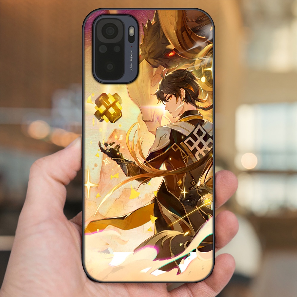 Ốp lưng Xiaomi Redmi Note 10, Note 10s viền đen in hình Zhongli Genshin Impact