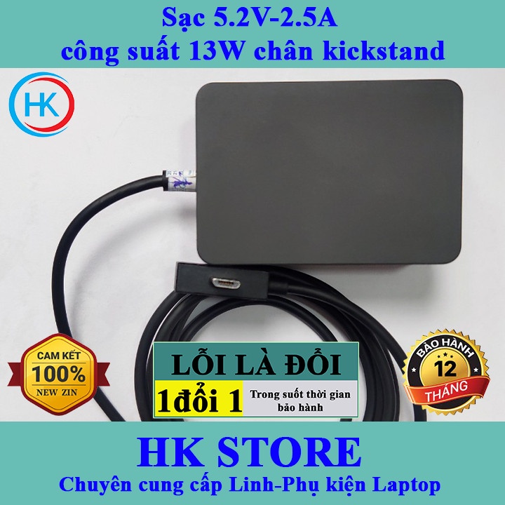Sạc Microsoft Surface 5.2V-2.5A Công Suất 13W chân kickstand 1623 1624 1645 1706 1751