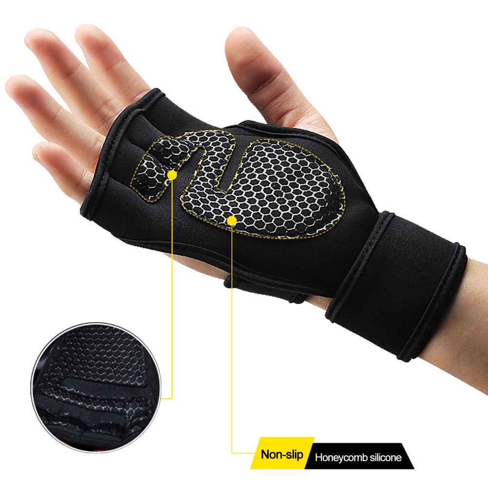 Găng Tay Hở Ngón Hỗ Trợ Nâng Tạ / Tập Gym / Đạp Xe Cho Nam Và Nữ