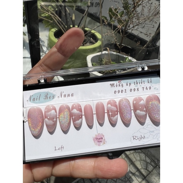 Nail box mắt mèo cầu vồng thạch mây