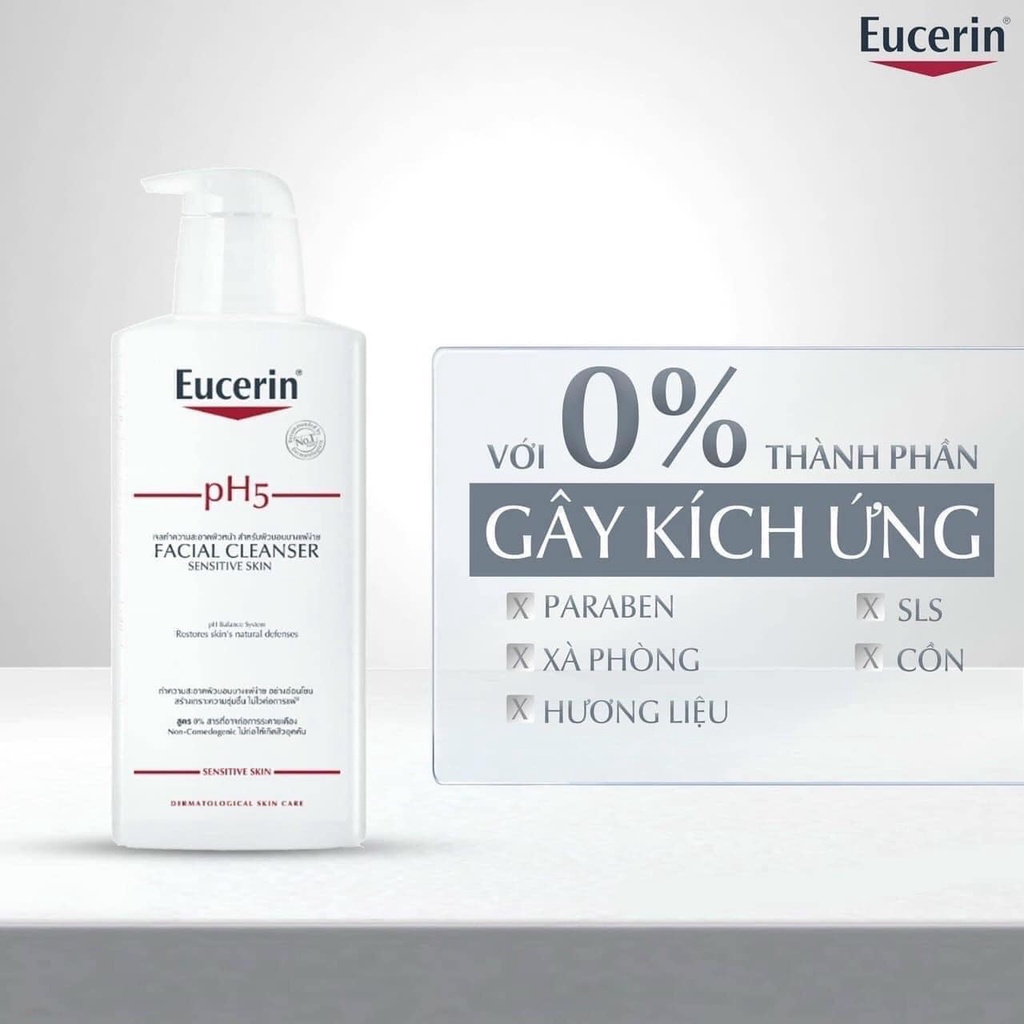 Sữa Rửa Mặt Eucerin PH5 Cho Da Nhạy Cảm 400ml - Facial Cleanser Sensitive Skin SRM