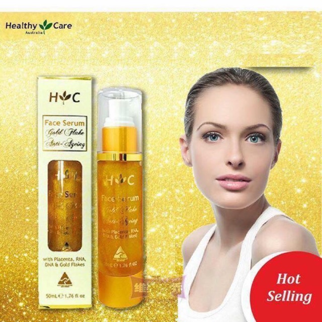 Serum (50ml) dưỡng da chống lão hóa cho người từ 25 tuổi trở lên Healthy Care Anti Ageing Gold Flake Face, Úc