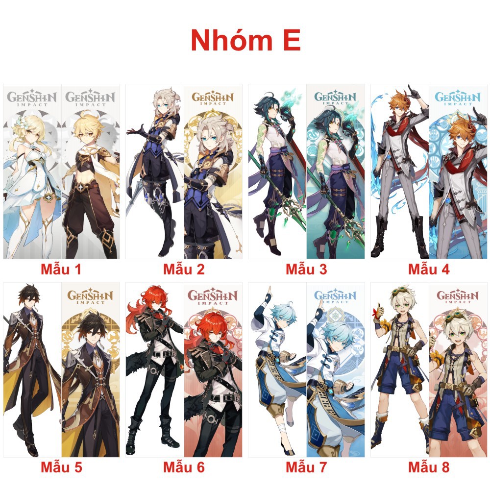 {48 mẫu Dakimakura} Vỏ Gối ôm Anime Game Genshin Impact siêu to dài 1,5mx50cm hàng có sẵn và đặt theo yêu cầu