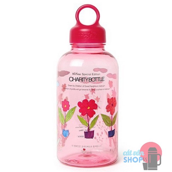 Bình Nước học sinh Lock&Lock Bisfree ABF624  - Màu Hồng Tranh do các em nhỏ Việt Nam vẽ)