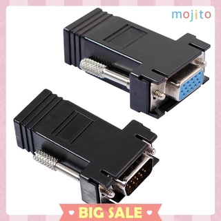 Đầu Chuyển Đổi Từ Cổng Vga Sang Lan Cat5 Cat5E / 6 Rj45 Ethernet Female