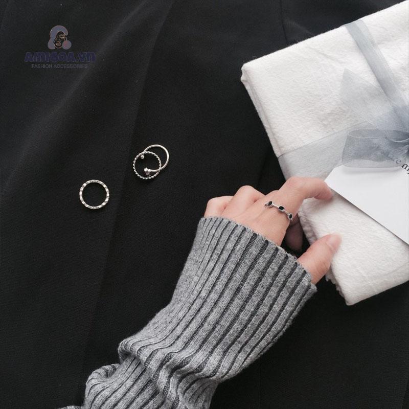 ✨✨Bộ Nhẫn Thời Trang Kiểu Dáng Cá Tính Độc Đáo Phong Cách Hàn Quốc