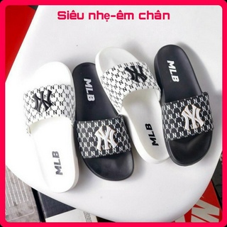 Dép MLB NY thêu quai ngang nam nữ full size