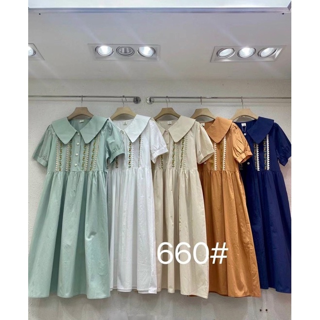 Váy babydoll thêu hoa