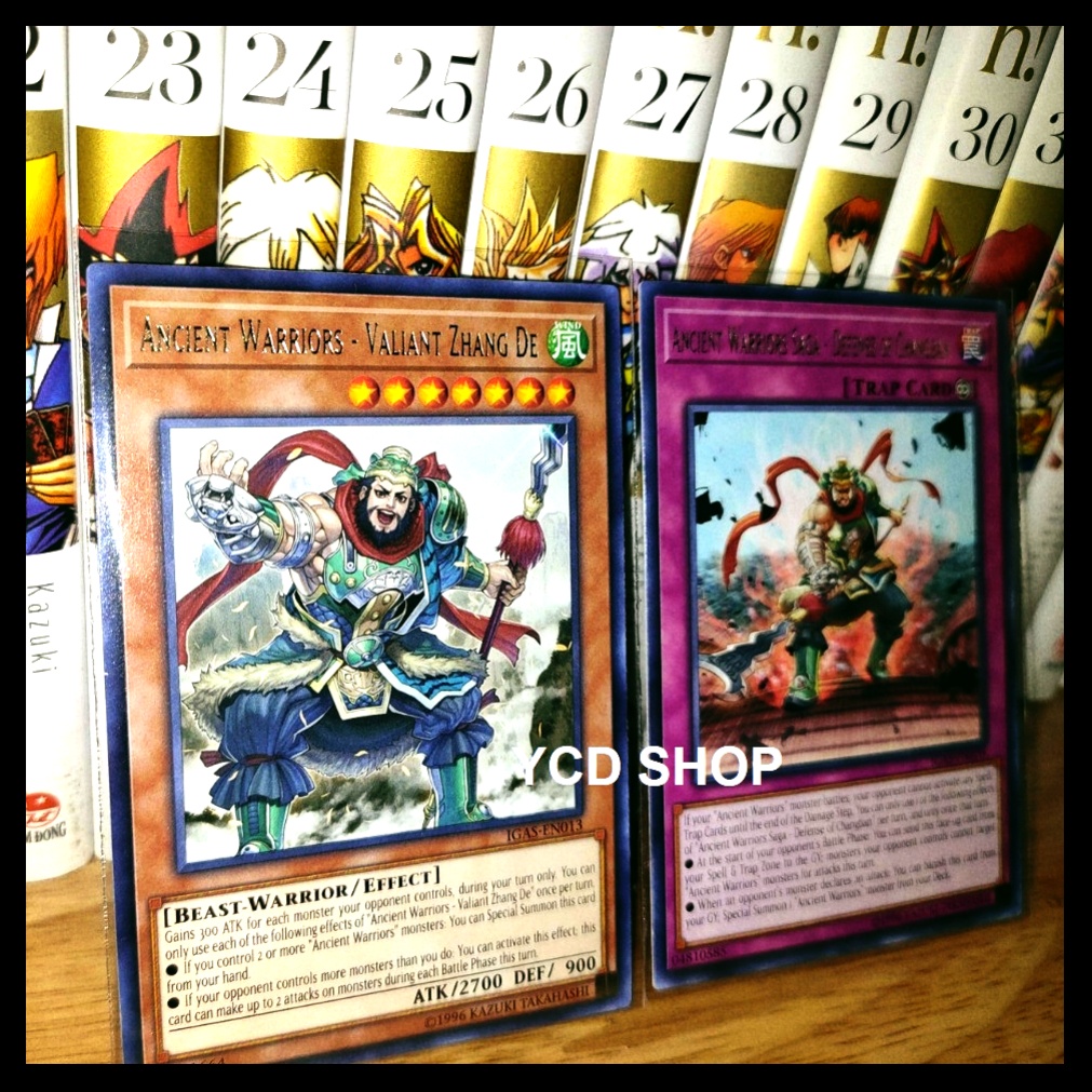 Thẻ bài Yugioh chính hãng set 2 lá Ancient Warriors – Rare