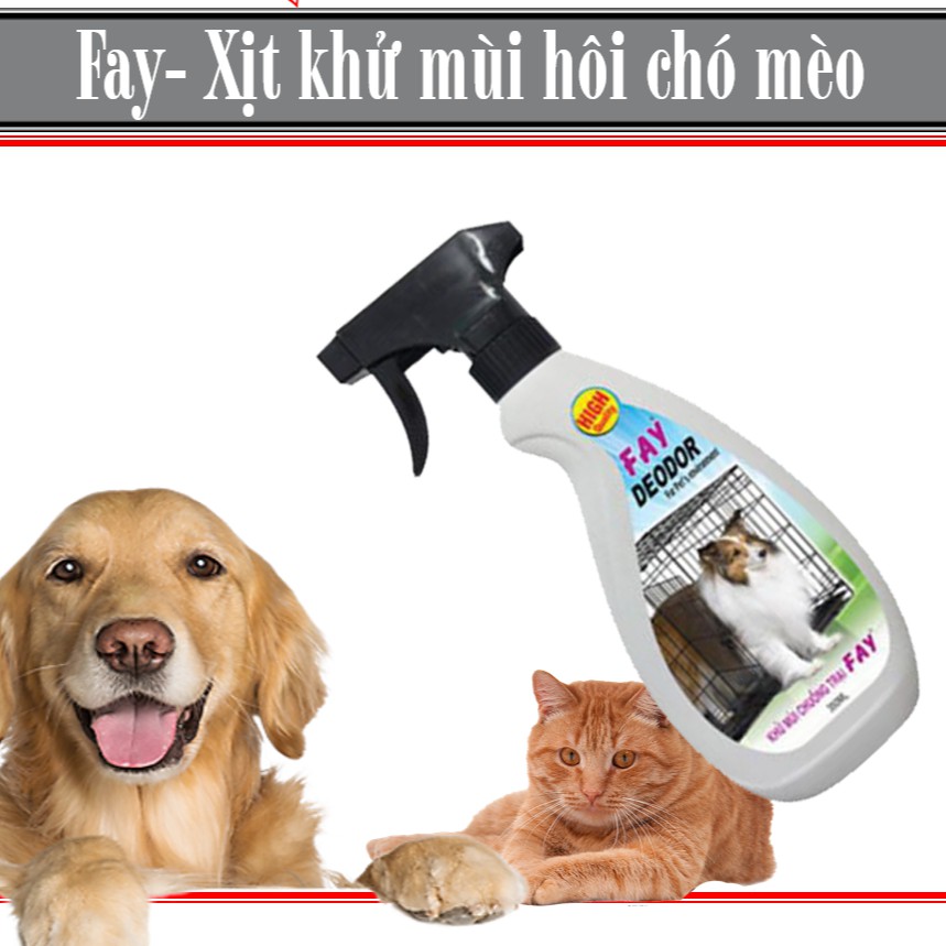 (2 loại) Xịt khử mùi hôi của chó mèo XCpet 100ml và  FAY 350ml Khử mùi diệt khuẩn môi trường (hanpet 239)