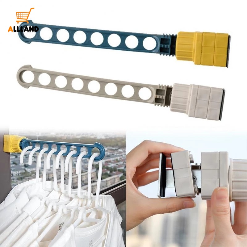 Thanh treo móc quần áo Gắn Cửa Sổ Loại 8 Lỗ Bằng ABS Chất Lượng Cao Tiết Kiệm Không Gian