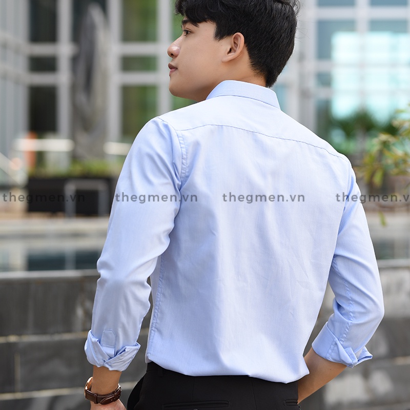 [Giảm 10% Mã SKMLTSM12] Áo sơ mi nam dài tay The GMEN Hạt gạo chống nhăn thoáng mát, bề mặt dệt tổ ong độc đáo | BigBuy360 - bigbuy360.vn
