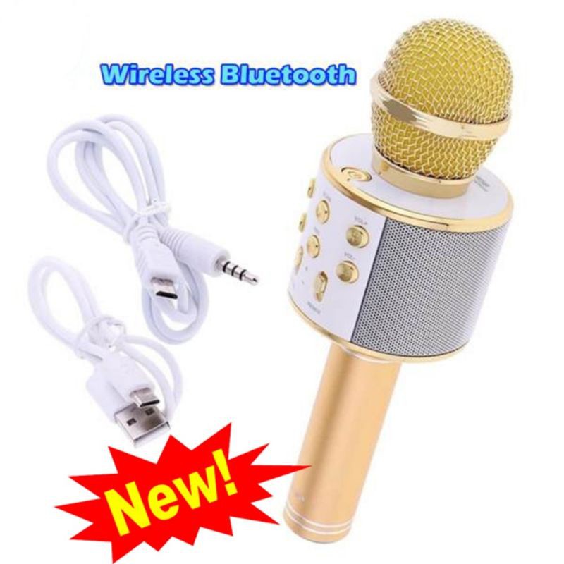 Bán Mic Karaoke Ws-858, Micro Bluetooth Không Dây Kèm Loa, Vừa Nghe Nhạc Vừa Hát