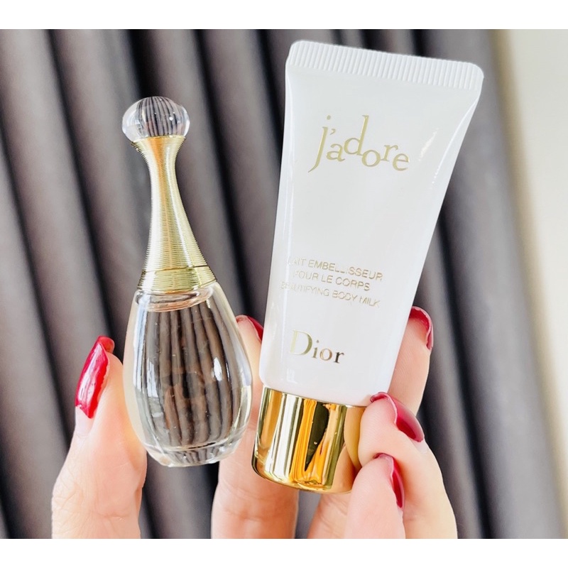 Set Nước hoa mini nữ DIOR J'adore EDP/ Dior Joy/ Miss Dior Blooming Bouquet 5ml và Body Milk 20ml thơm lừng sang trọng
