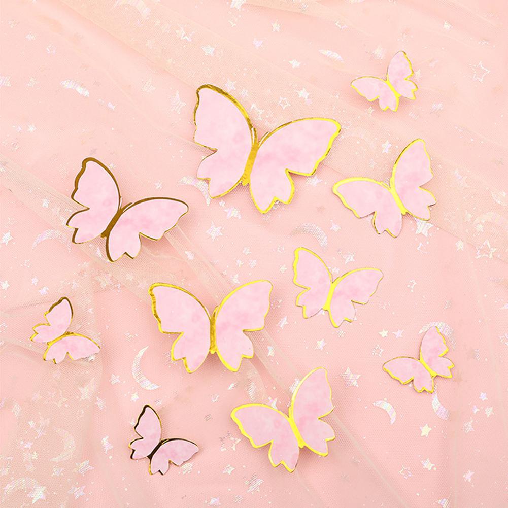 Phụ kiện trang trí bánh kem hình bướm và chữ Happy Birthday