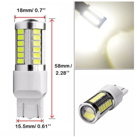 Đèn LED phanh thắng chân T20 7443 7440 5630 lùi hậu đuôi cho xe hơi ô tô Mazda 2 3 cx5 6 cx8 cx9 Ford Ranger SH