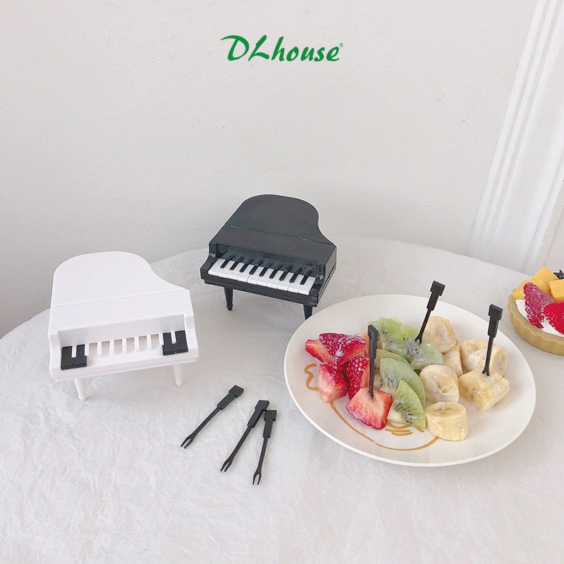 Nĩa ghim thức ăn, trái cây hình đàn Piano （ Hàng có sẵn）