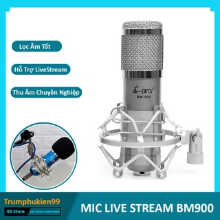Mic thu âm chuyên nghiệp bm900 - mic chuyên live-stream