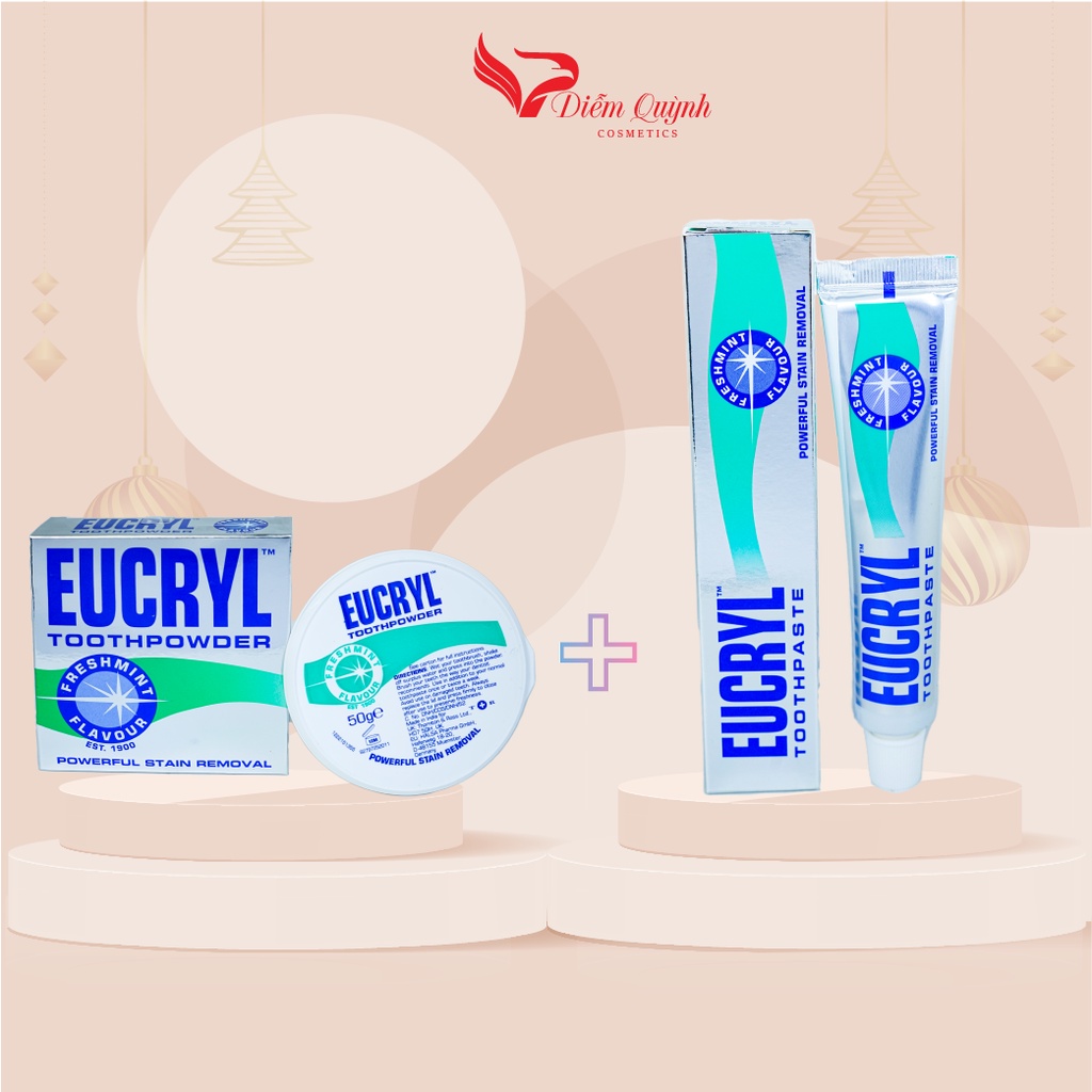 Bột Tẩy Trắng Răng Kem Đánh Răng Eucryl Powerful Stain Removal Toothpowder