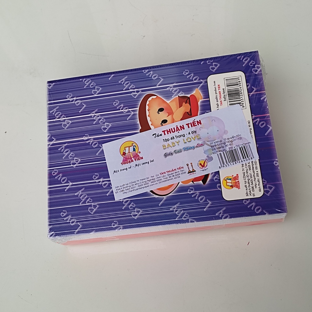 01 Lốc Tập Vở Baby Love Cao Cấp 48 Trang ĐL 100gsm - Thuận Tiến (01 Lốc/10 Cuốn)