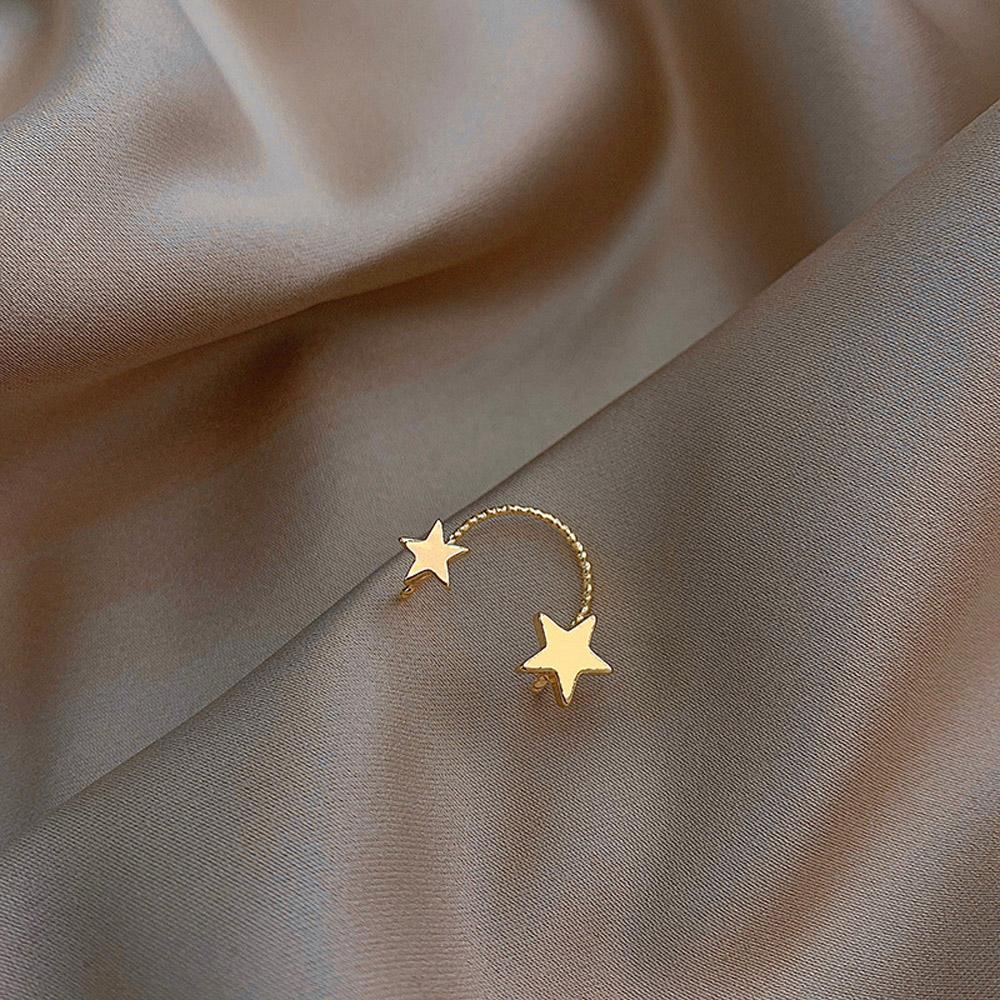 JARRED Khuyên Kẹp Vành Tai Không Xỏ Lỗ Hình Mặt Trăng / Ngôi Sao Thời Trang