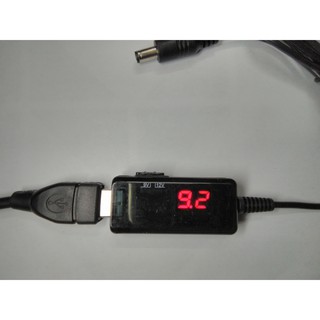 Cáp USB tăng áp có led hiển thị Volt(5V==>9V/12V)(dây USB tăng áp)