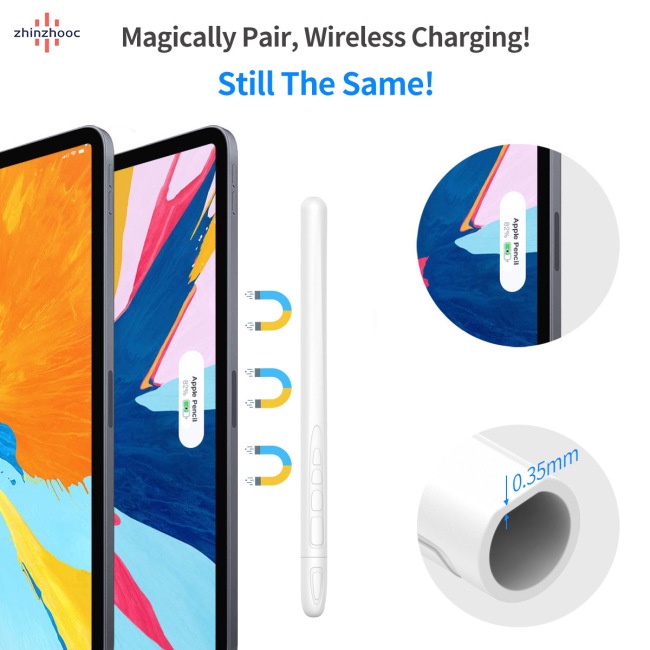 Vỏ Bảo Vệ Bằng Silicon Có Giá Đỡ Cho Bút Cảm Ứng Apple Pencil 2