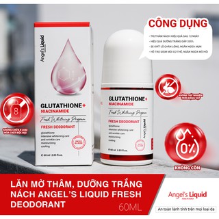 LĂN KHỬ MÙI LÀM TRẮNG VÀ MỜ THÂM ANGEL'S LIQUID GLUTATHIONE FRESD- UP WHITENING MAGIC DEO STICK