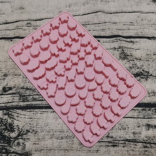 HCM - Khuôn silicon rừng cây bông hoa sao nhím 68 viên làm kẹo dẻo kẹo chip