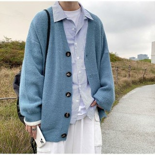 Áo cardigan nam nữ mặc tất ạ