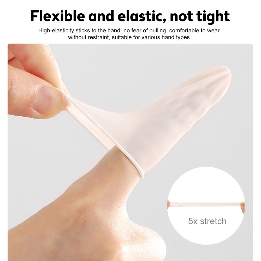 Set 100 bao ngón tay Adieepen bằng cao su latex dùng một lần bảo vệ ngón tay chống cay xước