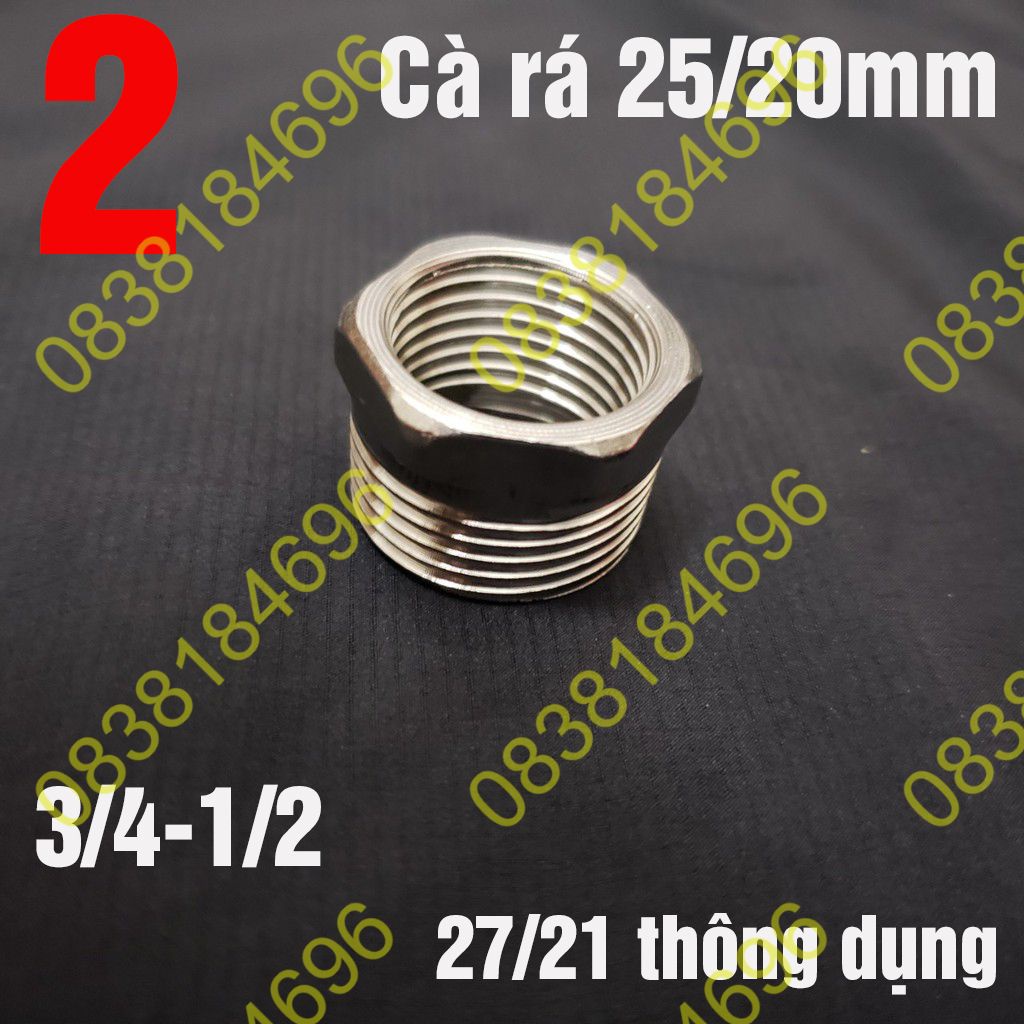 NỐI 2 ĐẦU RĂNG TRONG PHI 21 INOX, LOẠI DÀY. Măng xông Inox, đầu nối răng trong 21mm,2 đầu ren trong NK04