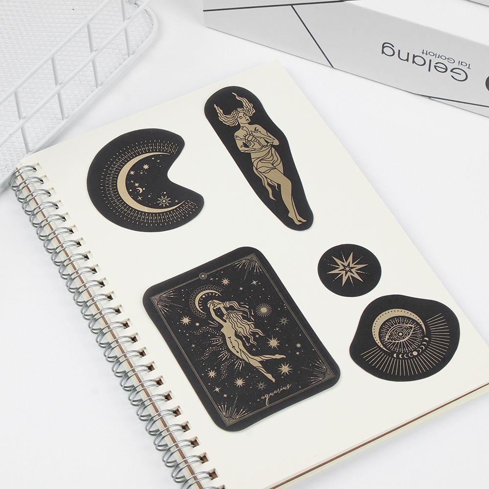 LET 1 Bộ Sticker Dán Trang Trí Sổ Tay Hình Trăng Sao