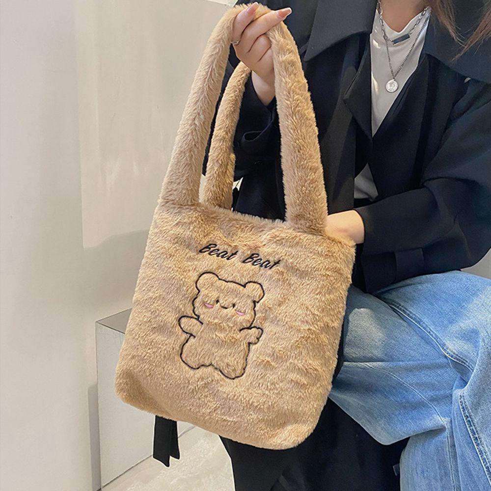 Túi Mua Sắm Cỡ Lớn Bằng Vải Bông Mềm Mại Họa Tiết Hoạt Hình Dễ Thương