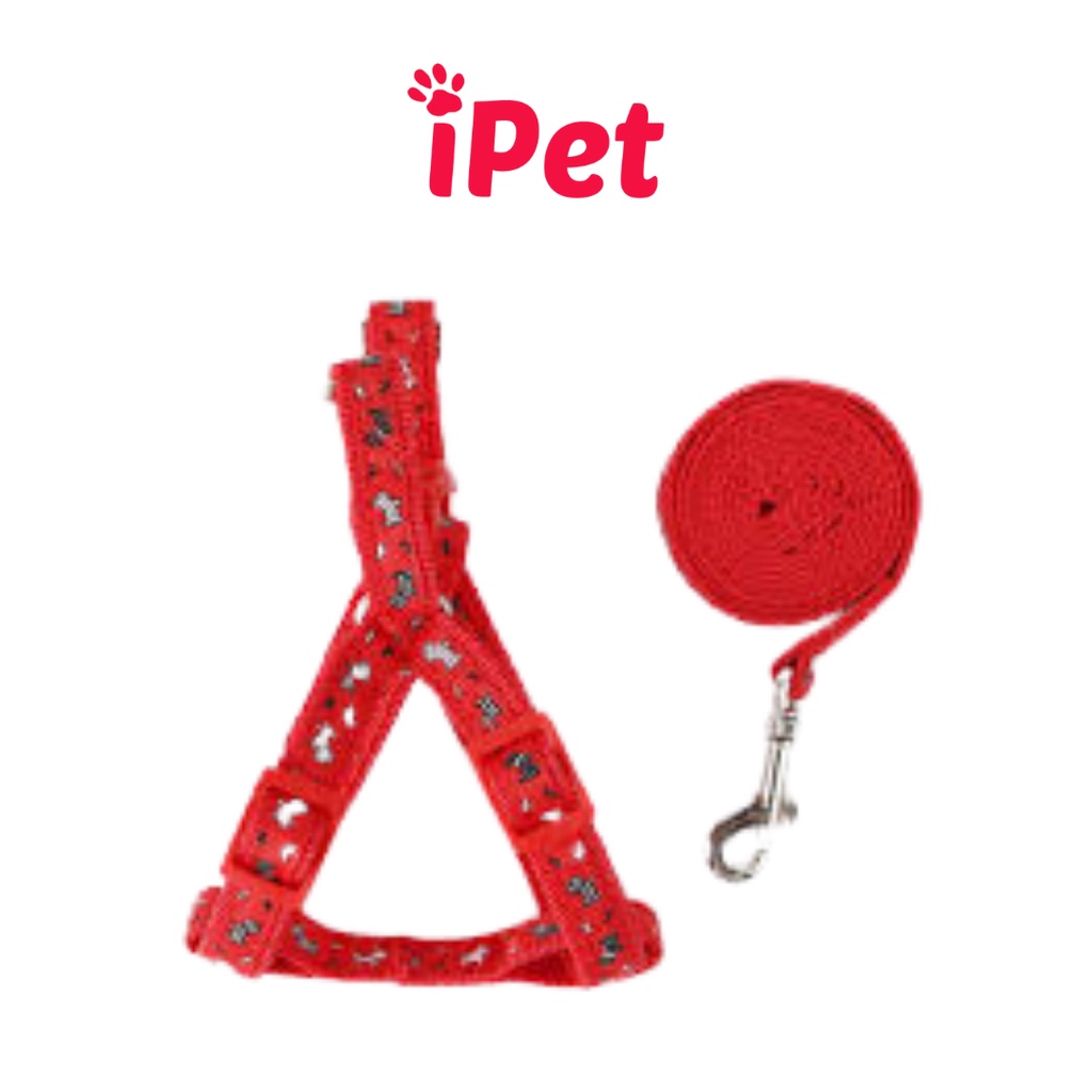 Dây Dắt Kèm Đai Người Cho Chó Mèo Dưới 5kg - iPet Shop