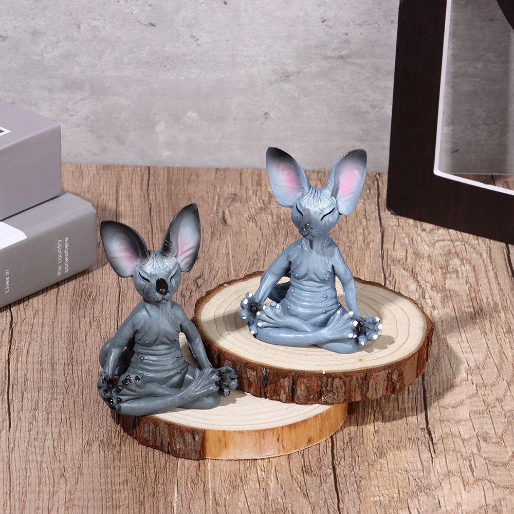 SUSANS Mô Hình Chú Mèo Bằng Đá Dùng Trang Trí Tiểu Cảnh Độc Đáo