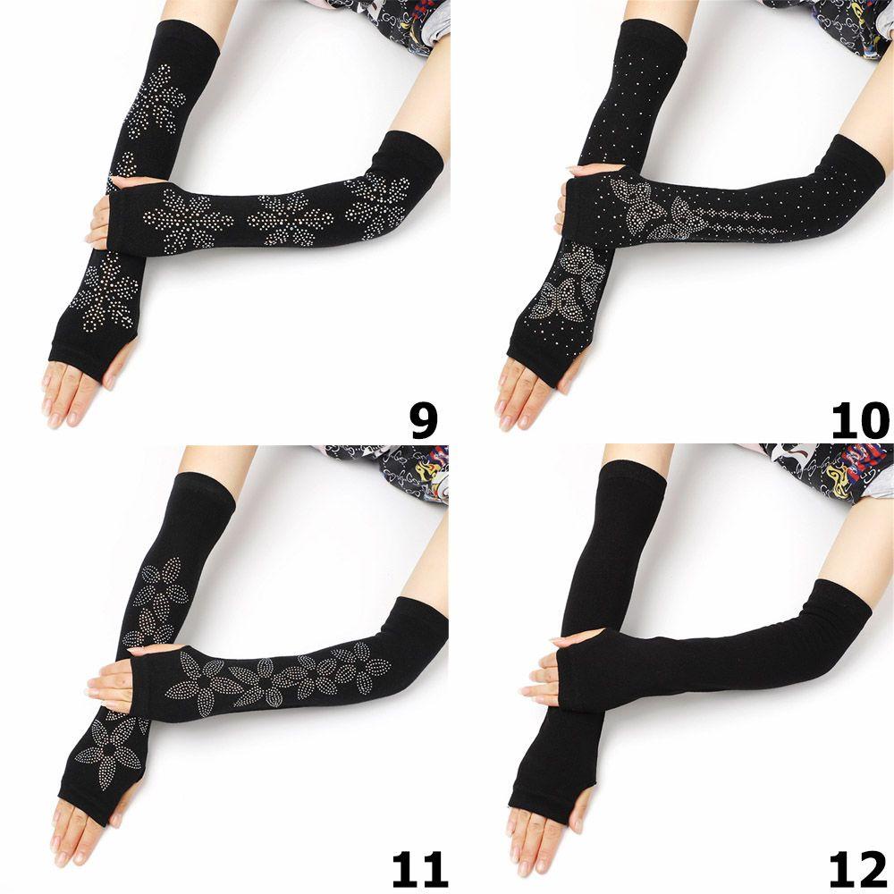 Găng Tay Hở Ngón Đính Đá Thời Trang Cho Nữ