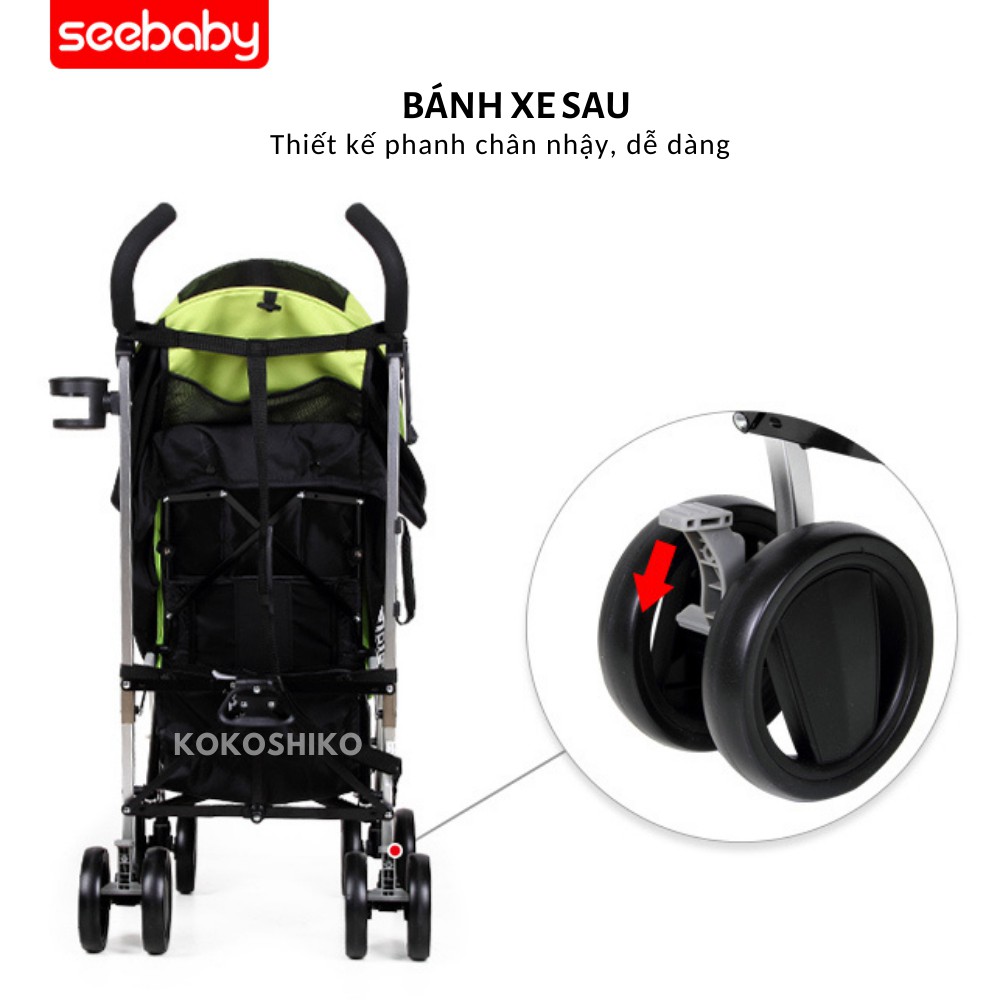 Xe đẩy Seebaby Cánh Cam S03A