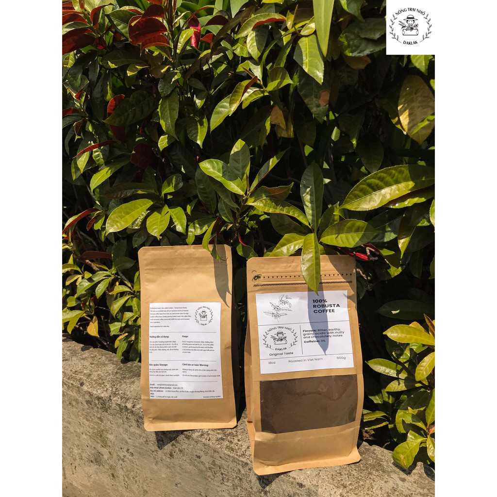 1KG Cà phê rang xay Robusta 100% Rang Mộc Nguyên Chất Coffee bột rang xay pha phin pha máy ĐẮK LẮK