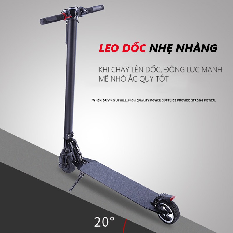 OT106- Xe Scooter xe trượt điện mini có thể gấp thanh thiếu niên nam nữ đi làm đi học tiện lợi superbank908