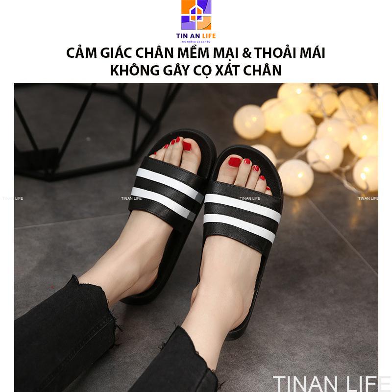 Dép Đi Trong Nhà Sọc Ngang Êm Chân, Bám Sàn Không Trơn Trượt, Dép Mang Trong Nhà Cho Cả Nam Và Nữ