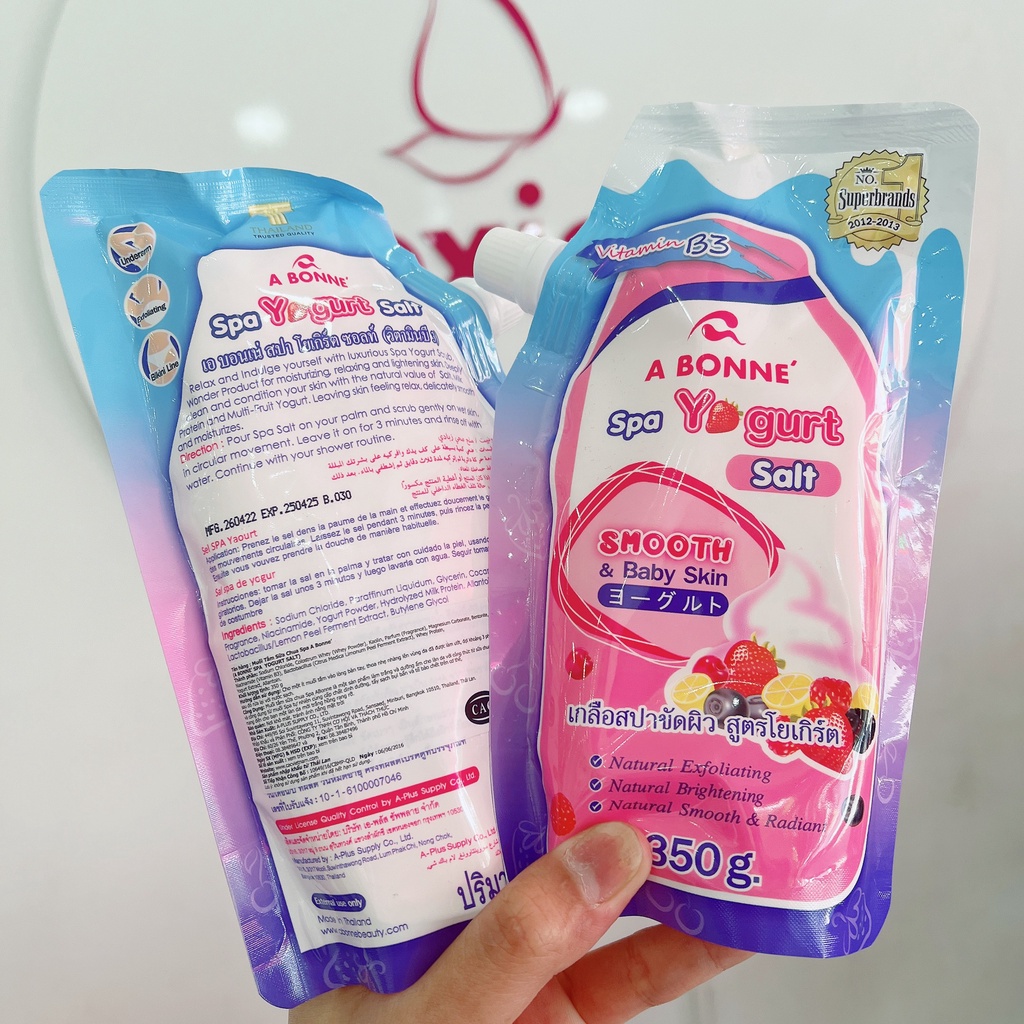 Muối Tắm Tẩy Tế Bào Chết Sữa Chua A Bonné Spa Yogurt Salt Smooth 350g